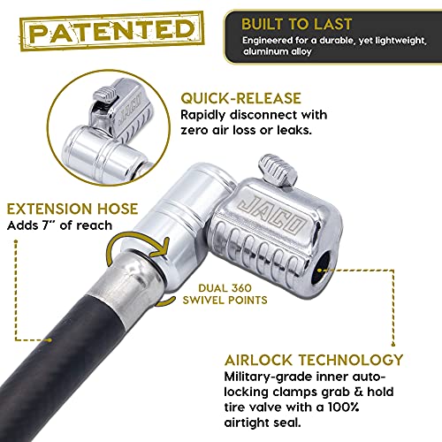 JACO Lightning L2X Quick-Connect Locking Tire Inflator Air Chuck Attachment - style: 90 Degree Head