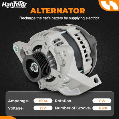 11178 Alternator for Buick Cadillac Lucerne DTS V8 2006–2011 - size: 11178