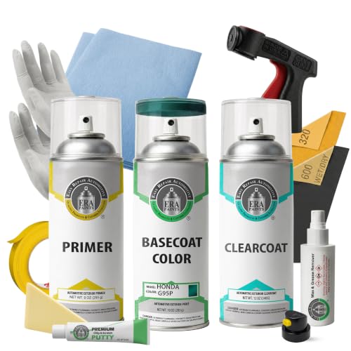 ERA Paints - G95P - Clover Green Pearl for HONDA Exact OEM Color Match Automotive Touch Up Paint for Cars - Spray Paint with Premium Spray Nozzle - Pro Kit - Made in USA - style: Spray - Pro Kit