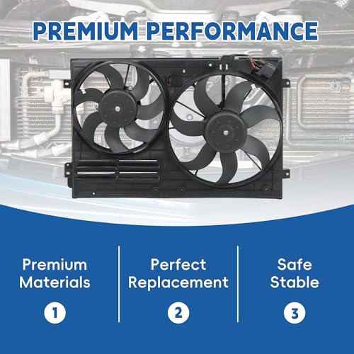 Radiator Cooling Fan Replacement for Jetta A3 CC Beetle 1.8L 1.9L