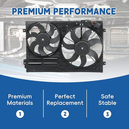 Radiator Cooling Fan Replacement for Jetta A3 CC Beetle 1.8L 1.9L