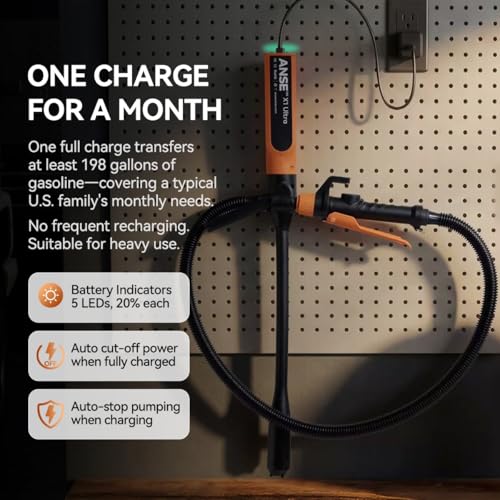 ANSE Rechargeable Fuel Transfer Pump Battery Powered Model X1 Ultra