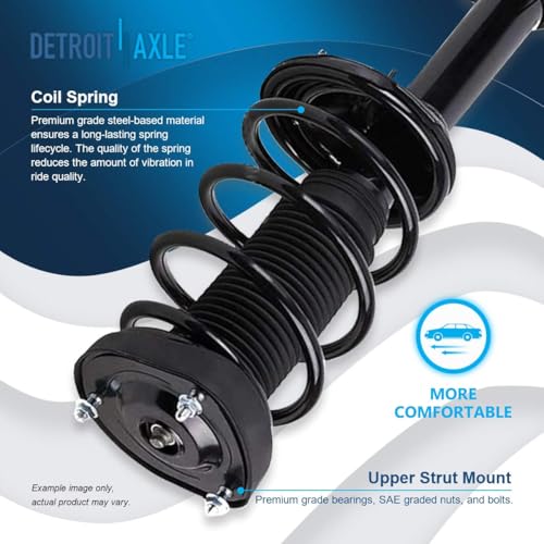 Detroit Axle - Rear Steering Knuckles & Wheel Hub Bearings Struts w/Coil - size: 4QU48640/ Big strut kit