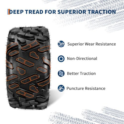 Garvee 2 Pack 26x11-12 ATV UTV Tires 6-Ply All-Terrain Tubeless Tires for Daily Work, Hunting & Recreational Riding on ATV, UTV, Quad and 4 Wheeler - size: 26X11-12, style: Pattern A