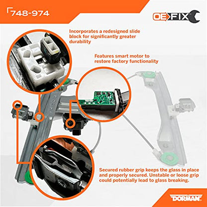 Dorman 748-974 Front Driver Side Power Window Regulator And Motor Assembly Compatible with Select Chevrolet Models (OE FIX)