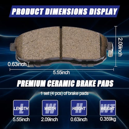 Ceramic Front Brake Pads for Nissan Altima,Sentra,350Z - size: D815