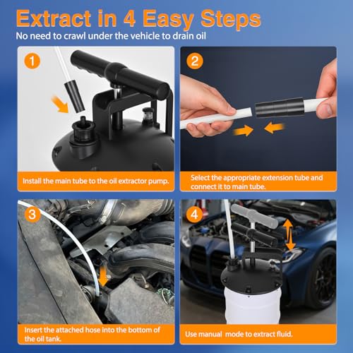 GOOACC Oil Extractor Pump for Oil Change 7L Manual Vacuum Fluid Extractor - size: 7L Manual