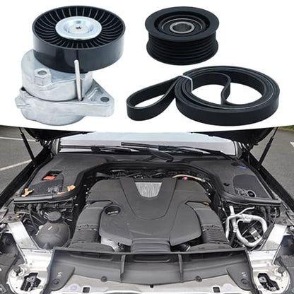 EATAKWARD C320 Tensioner Pulley 1122000970 Belt Tensioner with Pulley Assembly Kit Replacement for Mercedes-Benz C240 C280 CL500 CLK320 E320 E430 E500