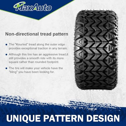 MaxAuto AT20X10-8 Hilly Lawn ATV Tire,20x10x8 Replacement for All Trail Rear Tires,Lawn Mower Tractor Tire,Golf Cart Turf Tires,4-Ply Tubeless,2 Pack - size: 20X10-8