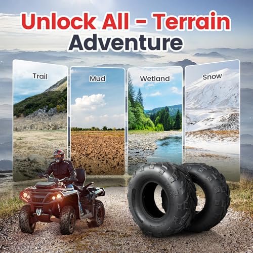 PROPARTS 16x8-7 ATV Tires 16x8x7 Go-Kart Mini Bike Tires 16x8.00-7 UTV Off-Road Tire, 4Ply Tubeless, Set of 2 - size: 16x8-7