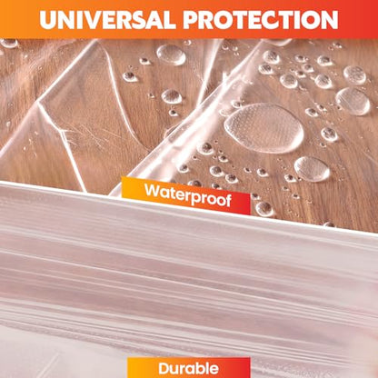 LLPT Pre-Taped Masking Film, 78.7" Unfolded x 66Ft, 0.27 Mil, 2 Pack - size: 78.7 Inch x 66 Ft