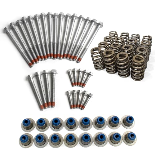 Truck Replacement Camshaft Kit, Fit for 1997-2006 LS 4.8/5.3/5.7/6.0 GMC Chevrolet Gen3/4 with LS Cam Kit for 5.3, Head Gaskets, Springs, Pushrods, Oil Pump, Oil Pumps, Timing Chain - color: With Chevrolet Complete Kit