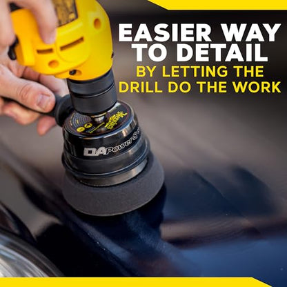 Meguiar's G3500 Dual Action Power System Tool, Boost Your Auto Care Arsenal with This Car Detailing Tool, Apply Product and Remove Imperfections, Conveniently Attaches to Most Standard Drills