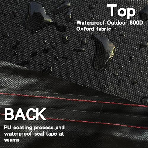 800D Motorcycle Cover 91 Inch - Outdoor Moped Cover with Lock Hole Universal Fit, Heavy Duty & All-Weather Waterproof Motor Cycle Protection Fit for Harley, Honda, Kawasaki, Fit Up to 91" Motorcycles - size: (XL) 91" x 37" x 49"
