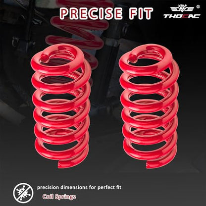 3'' Front Lowering Coil Springs Compatible with 1963-1987 Chevy C10 GMC C15 2WD, Bolt-On Powder Coated Drop Coils Front Suspension Kit (Red) - color: red, size: 1963-1987 C10 C15