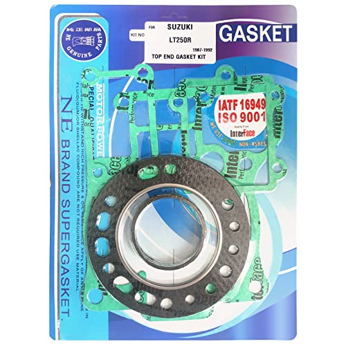 Full Engine Rebuild Gasket Kit, Compatible Parts Suzuki LT250R, Top End Cylinder Head and Conversion Sealing Set