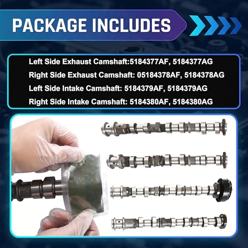 3.6 Camshafts Kit Fit For Jeep Chrysler Dodge 2011-2016 5184377AG Pentastar