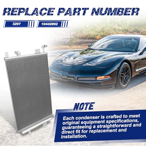 Air Conditioning A/C Condenser Compatible with Cadillac XLR/Chevrolet Corvette SSR # 3297, 10442892 - size: OE:3297, 10442892