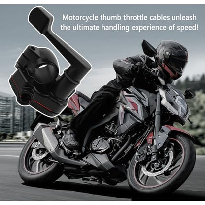 7/8'' 22mm Thumb Throttle Kit with Throttle Cable,Aluminum Motorcycle/Mini Bike Throttle Cable Replacement,Universal Motorcycle Accessories for 50-250cc ATV Bike
