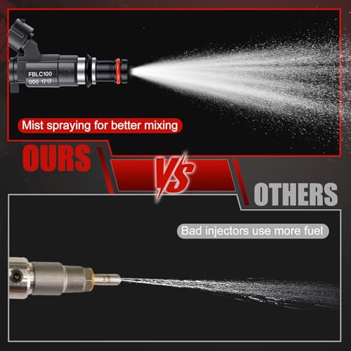 16611-AA43A Fuel Injectors Set of 4 Compatible with 2003-2006 Legacy 2.5L - color: F-0280155954