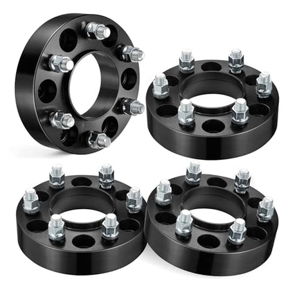 EVIL ENERGY 6x135 Wheel Spacers 1.5 inch Compatible for F150 2015-2025, 6x135 mm Hubcentric with Lip 6 Lugs 87.1 mm Hub Bore M14x1.5 Studs Black - size: 1.5 inch