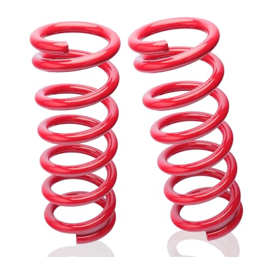 2" Front Drop Coil Spring Lowering Kit for 1999-2007 Chevy Silverado/GMC Sierra 1500 (2WD V8 Only),Drop Coils Spring Kit-Red - color: Red, size: 99-07 1500 2"Drop