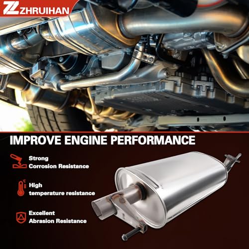 Stainless Steel Exhaust Muffler Pipe System Replacement Kit - size: 2007-2014 FJ Cruiser 4.0L V6