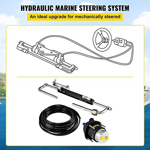 VEVOR Hydraulic Outboard Steering Kit 90HP Marine Hydraulic Steering System