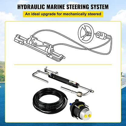 VEVOR Hydraulic Outboard Steering Kit 90HP Marine Hydraulic Steering System