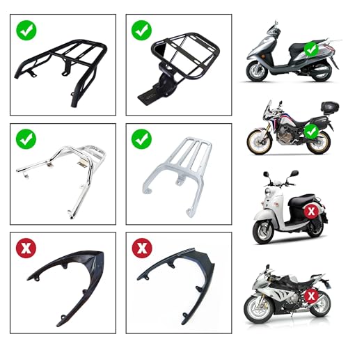 AHR 30L Motorcycle Top Case Trunk Black Tail Box Scooter Tour Motorcycle - size: 30L
