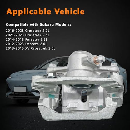2 Pcs Brake Calipers Fit for 2012-2023 Subaru Crosstrek Forester Impreza XV Crosstrek, Rear Disc Brake Calipers Assembly w/Bracket Replace for 19B7028 19B7029 - size: 19B7028+19B7029