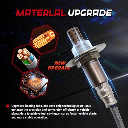 2Pcs Oxygen Sensor Upstream 234-9123 & Downstream 234-4445 Compatible for 2006-2009 Subaru Forester Impreza Legacy Outback [2.5L H4] Only not for Turbocharged - size: 234-9123 # 234-4445