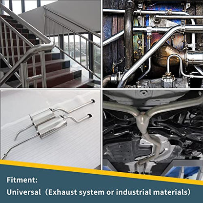 2 Inch Straight DIY Custom Mandrel Exhaust Pipe Tube Pipe, 30 Inch Length, 2'' OD Mandrel Straight Pipe, T304 Stainless Steel, Universal Fitment - 1PC - size: 2''OD-Straight-30''-1PC