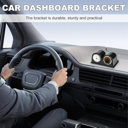 Car 2" 52mm Dual Hole Dash Gauge Pod Holder, ABS Plastic Dual Gauge Console Dashboard Pod Mount, Universal Housing Pod Meter Cup Gauge to Vehicle's Dash, Car Accessories - color: Dual Hole