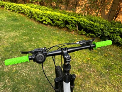 Bike Grips Bicycle Handlebar End Grips Replacement Handle Bar Grips Non-Slip Soft Rubber Protector for Mountain Bike Tricycle Wheel Chair - color: GREEN