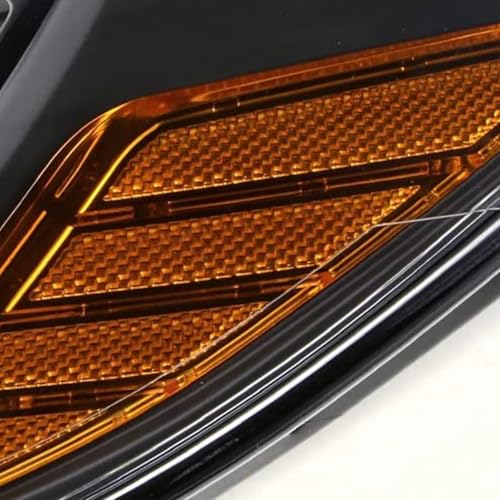 Headlights Assembly w/Bulbs Set For 2012-2014 Ford Focus Black Housing - color: For 2012-2014 Focus