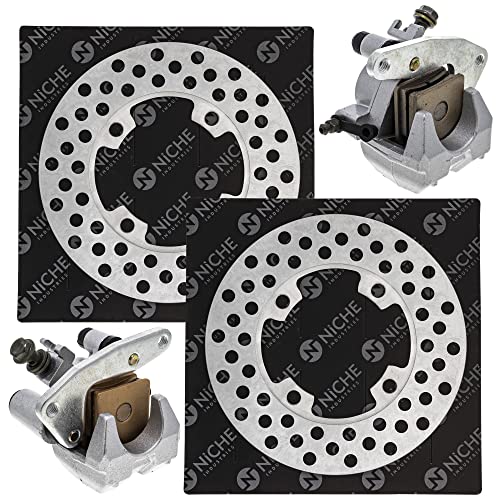 NICHE Front Brake Rotor Caliper Kit for Yamaha 5ND-F582T-00-00