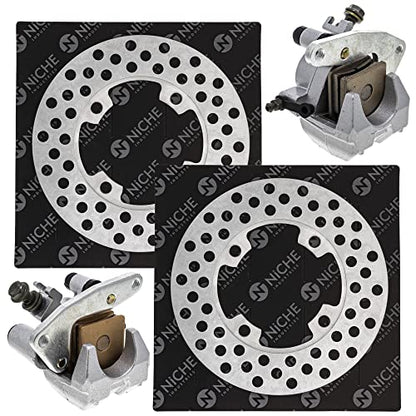 NICHE Front Brake Rotor Caliper Kit for Yamaha 5ND-F582T-00-00