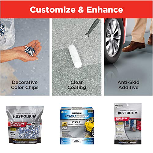 Rust-Oleum EpoxyShield Garage Floor Coating, Gloss Tan, 1 Car Kit - color: Tan, size: 1 Count (Pack of 1)