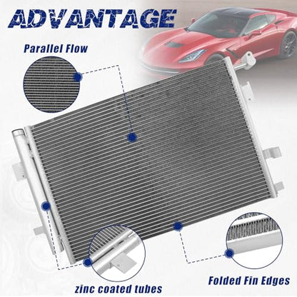 Air Conditioning A/C Condenser Compatible with Cadillac XLR/Chevrolet Corvette SSR # 3297, 10442892 - size: OE:3297, 10442892