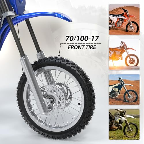 1PZ 70/100-17 2.75-17 Tire and Inner Tube for KLX125 KLX140 KX85 TTR125
