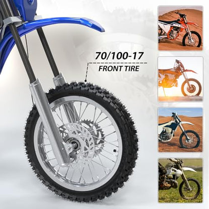 1PZ 70/100-17 2.75-17 Tire and Inner Tube for KLX125 KLX140 KX85 TTR125