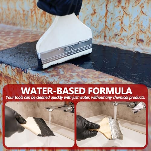 Rust Converter & Metal Primer, 141 Fl Oz Black Rust Inhibitor Paint for Metal, Automotive Rust Reformer, Industrial Grade Water Based, Heat Resistance & UV Resistant - size: Black-141 FL OZ