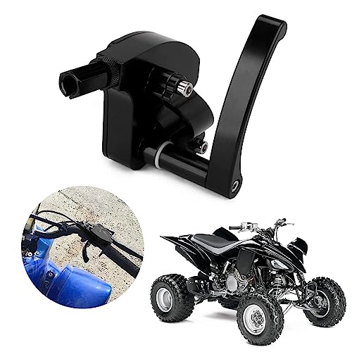 AnXin ATV Thumb Lever Control Throttle Housing Assembly Universal 7/8" CNC for Raptor 700 King Quad KFX450R Banshee 350 Warrior 350 YFZ450 Sportrax 450 TRX250R TRX450R ATV Quad Black