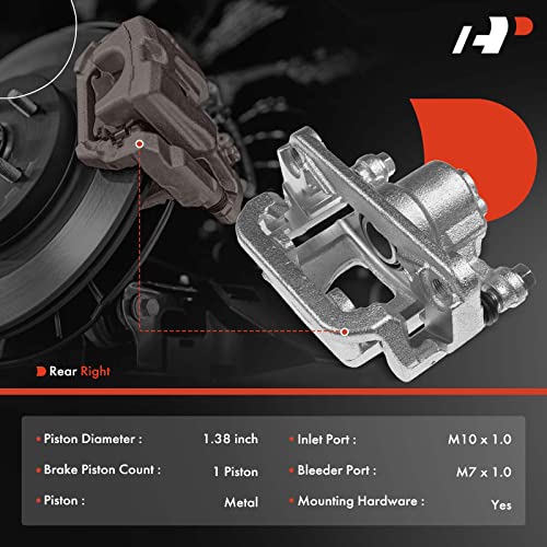 A-Premium Rear Right Passenger Disc Brake Caliper with Bracket