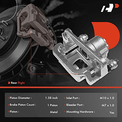 A-Premium Rear Right Passenger Disc Brake Caliper with Bracket