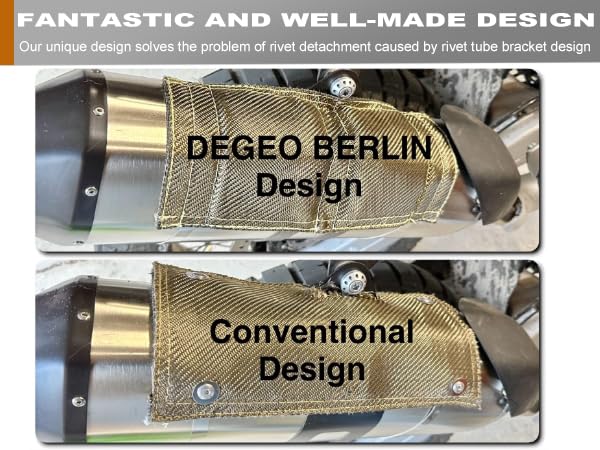 Titanium Pipe Heat Shield 4'' x 8'' Exhaust Heat Wrap Motorcycle Heat Guard Cover with 2 PCS Stainless Steel Clamps - size: 4'' x 8''