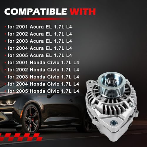 New 13893 Alternator for Civic 1.7L 2001-2005/EL 2001-2005 1.7L - size: 13893