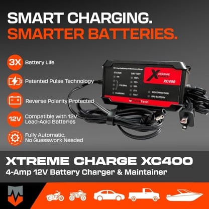 PulseTech XC400 Xtreme Charge 4 AMP Smart Battery Charger & Maintainer