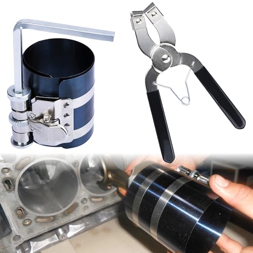 Piston Ring Compressor Tool, Car Engine Piston Ring Installer Removal Kit